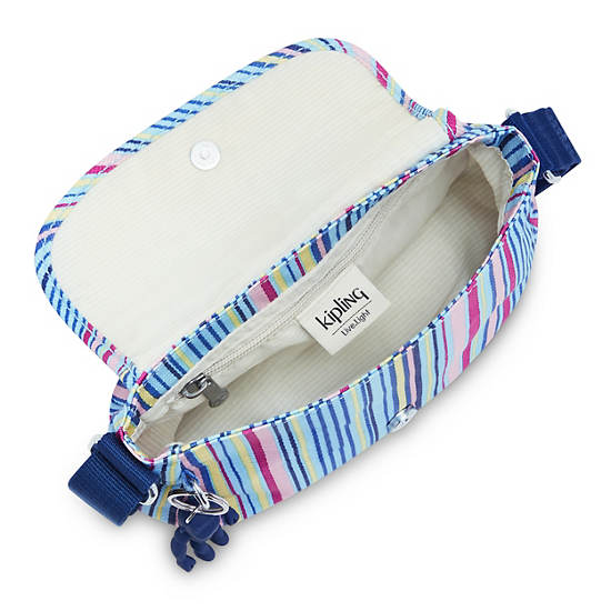 Kipling Sabian Klasik Printed Crossbody Mini Çanta Mavi | TR 1875XY